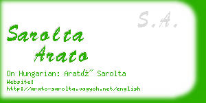 sarolta arato business card